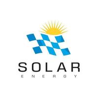 solenergi logotyp formgivningsmall vektor