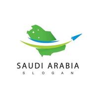 Saudiarabien turné och reselogotyp, umrah och hajj företagsikon vektor