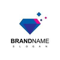 Diamant-Logo-Design-Vorlage vektor