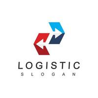 Logistik-Logo-Vorlage, Symbol für Expeditions- und Transportunternehmen vektor