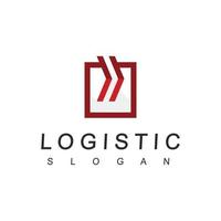 logistisk logotyp mall, expedition och transport affärsikon vektor