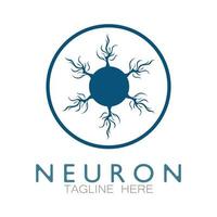 Neuron-Logo oder Nervenzellen-Logo-Design, Molekül-Logo-Illustrationsvorlagensymbol mit Vektorkonzept vektor