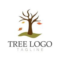 Baum-Logo-Symbol-Vektor-Illustration-design.Vektor-Silhouette eines Baum-Vorlagen von Baum-Logo und Wurzel-Baum des Lebens-Design-Illustration vektor