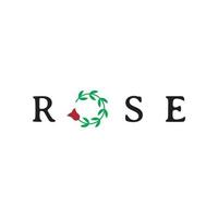 Rosenblumen-Logo-Design-Vorlage vektor