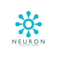 Neuron-Logo oder Nervenzellen-Logo-Design, Molekül-Logo-Illustrationsvorlagensymbol mit Vektorkonzept vektor