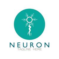 Neuron-Logo oder Nervenzellen-Logo-Design, Molekül-Logo-Illustrationsvorlagensymbol mit Vektorkonzept vektor