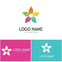 Schönheit Plumeria Symbol Blumen Design Illustration Vorlage vektor