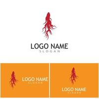 Ginseng Vektor Symbol Illustration Design-Vorlage