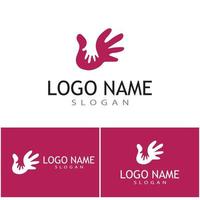 Handpflege Logo Vorlage Vektor Icon Business