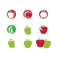 apple vektor illustration design ikon logotyp mall