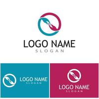 Handpflege Logo Vorlage Vektor Icon Business