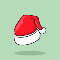 Weihnachtsmann-Hut-Cartoon-Vektor vektor