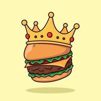 burger king snabbmat tecknad vektorillustration vektor