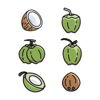 Kokosnuss-Bündel-Logo-Vektor