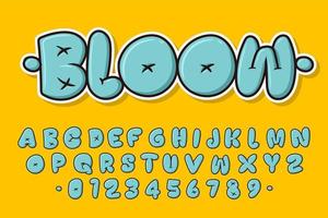 alphabet graffity blase niedlich typografie set konzept cartoon symbol vektor