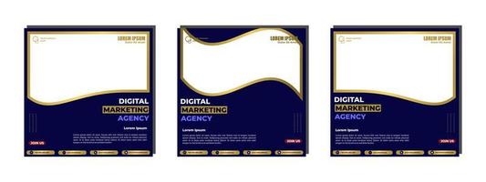 Social-Media-Beiträge Vorlage modernes Design, für digitales Online-Marketing. vektor