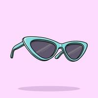 Tosca 70er Retro-Sonnenbrille Cartoon-Vektor-Illustration vektor