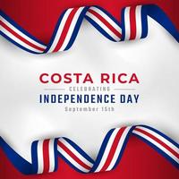 happy costa rica unabhängigkeitstag 15. september feier vektor design illustration. vorlage für poster, banner, werbung, grußkarte oder druckgestaltungselement