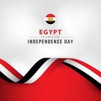 glad egyptens självständighetsdag 23 juli firande vektor designillustration. mall för affisch, banner, reklam, gratulationskort eller print designelement