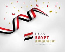 glad egyptens självständighetsdag 23 juli firande vektor designillustration. mall för affisch, banner, reklam, gratulationskort eller print designelement