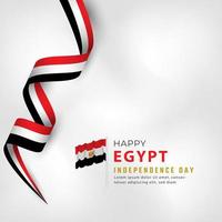 glad egyptens självständighetsdag 23 juli firande vektor designillustration. mall för affisch, banner, reklam, gratulationskort eller print designelement