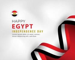 glad egyptens självständighetsdag 23 juli firande vektor designillustration. mall för affisch, banner, reklam, gratulationskort eller print designelement