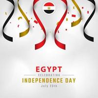 glad egyptens självständighetsdag 23 juli firande vektor designillustration. mall för affisch, banner, reklam, gratulationskort eller print designelement