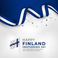 happy finnland unabhängigkeitstag 6. dezember feier vektor design illustration. vorlage für poster, banner, werbung, grußkarte oder druckgestaltungselement