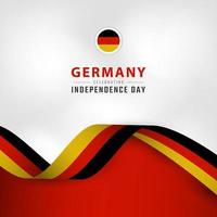 happy deutschland unabhängigkeitstag 3. oktober feier vektor design illustration. vorlage für poster, banner, werbung, grußkarte oder druckgestaltungselement