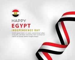 glad egyptens självständighetsdag 23 juli firande vektor designillustration. mall för affisch, banner, reklam, gratulationskort eller print designelement