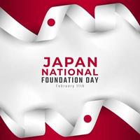 glad japan national foundation day 11 februari firande vektor designillustration. mall för affisch, banner, reklam, gratulationskort eller print designelement