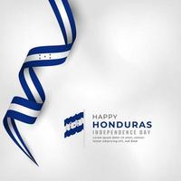 lycklig honduras självständighetsdag 15 september firande vektor designillustration. mall för affisch, banner, reklam, gratulationskort eller print designelement