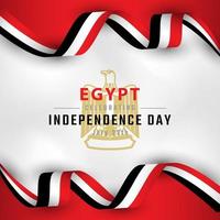 glad egyptens självständighetsdag 23 juli firande vektor designillustration. mall för affisch, banner, reklam, gratulationskort eller print designelement