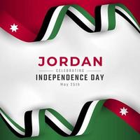 happy jordanien unabhängigkeitstag 25. mai feier vektor design illustration. vorlage für poster, banner, werbung, grußkarte oder druckgestaltungselement