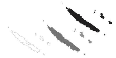 Nya Kaledonien karta isolerad på en vit bakgrund. vektor