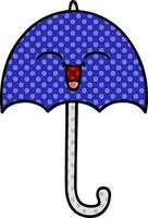 Cartoon-Regenschirm im Comic-Stil vektor