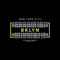 Brooklyn-Schreibdesign, geeignet für den Siebdruck von T-Shirts, Kleidung, Jacken und anderen vektor