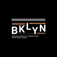 Brooklyn-Schreibdesign, geeignet für den Siebdruck von T-Shirts, Kleidung, Jacken und anderen vektor