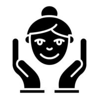 Gesichtsmassage-Glyphe-Symbol vektor