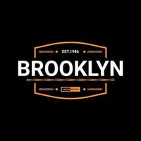 brooklyn skrivdesign, lämplig för screentryck av t-shirts, kläder, jackor och andra vektor