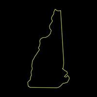 illustrerad New Hampshire karta vektor