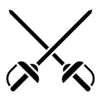 Rapier-Glyphe-Symbol vektor