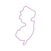 New-Jersey-Karte illustriert vektor