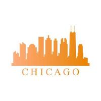 Chicago-Skyline illustriert vektor