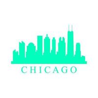 chicago skyline illustrerad vektor