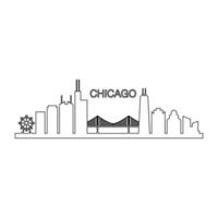 Chicago-Skyline illustriert vektor