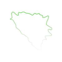illustrerad karta över Bosnien vektor