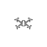 Drohne, Quadcopter. Vektor-Logo-Symbol-Vorlage vektor