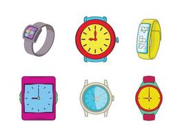 Smartwatch-Icon-Set, Cartoon-Stil vektor