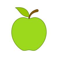 Apfel lokalisiert auf weißem Hintergrund vektor